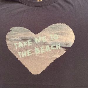 Take Me To The Beach Ladies XL Indigo T-shirt